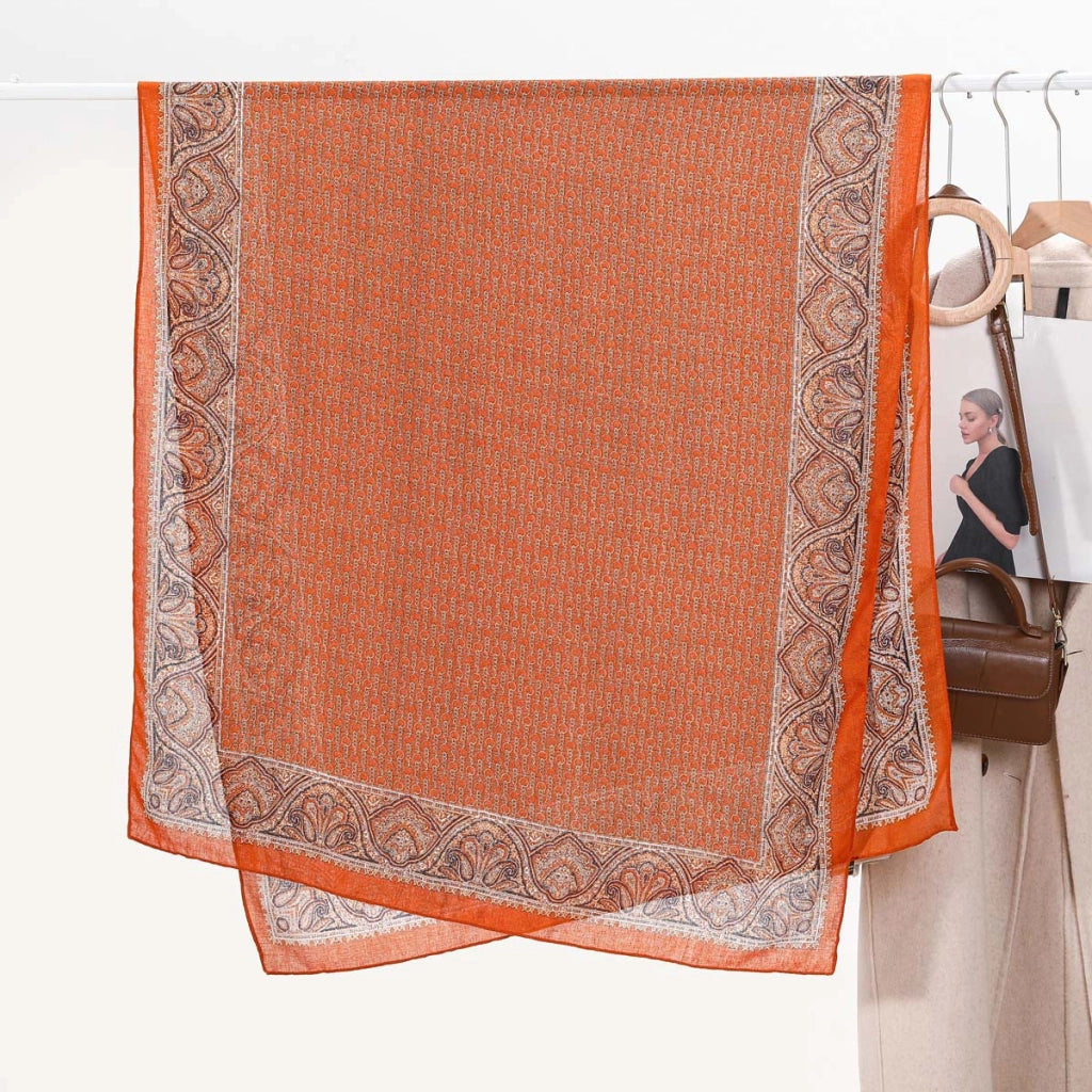 Sciarpa da donna vintage con stampa a catena