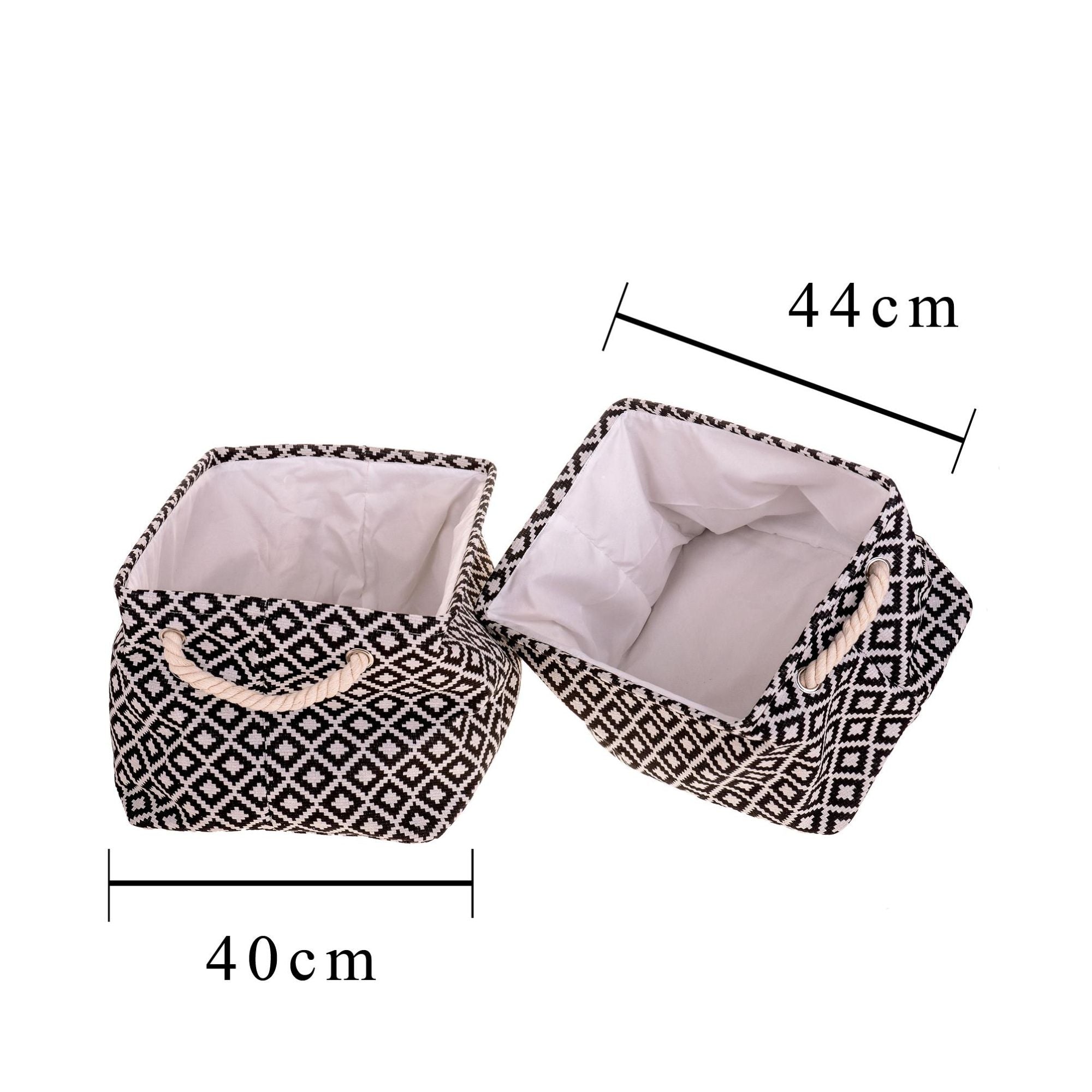 Set 2 Contenitori Tessuto 44x28H cm