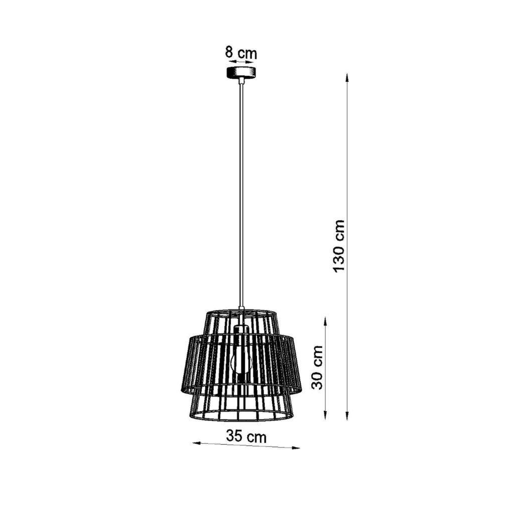 Lampada sospensione PORTAL bianca metallo E27 Pure Lume