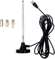 Antenna FM Digitale Telescopica Binnenantenna Magnetica - Cavo di Estensione 3m - 75Ohm - Adatto per Ricevitore e Amplificatore