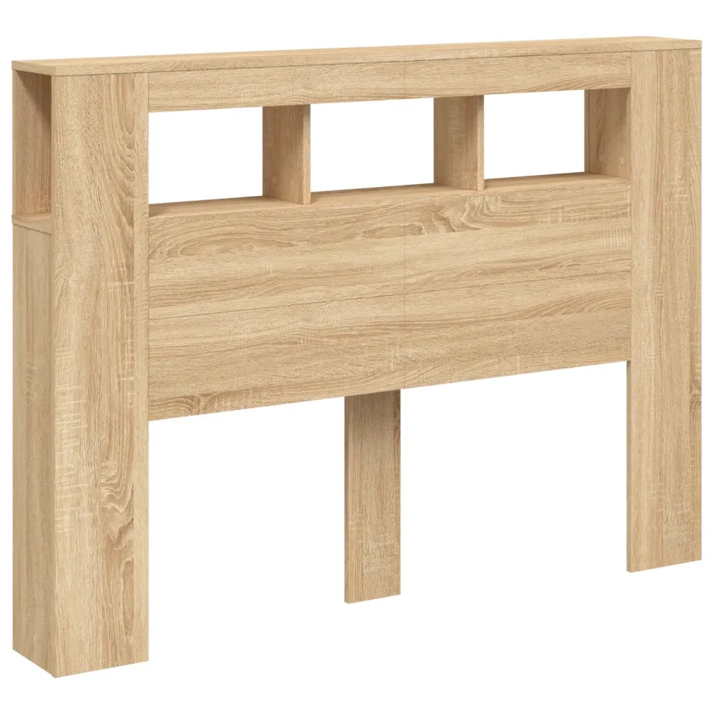 Testiera | Testata LED Rovere Sonoma 140x18,5x103,5 cm Legno Multistrato