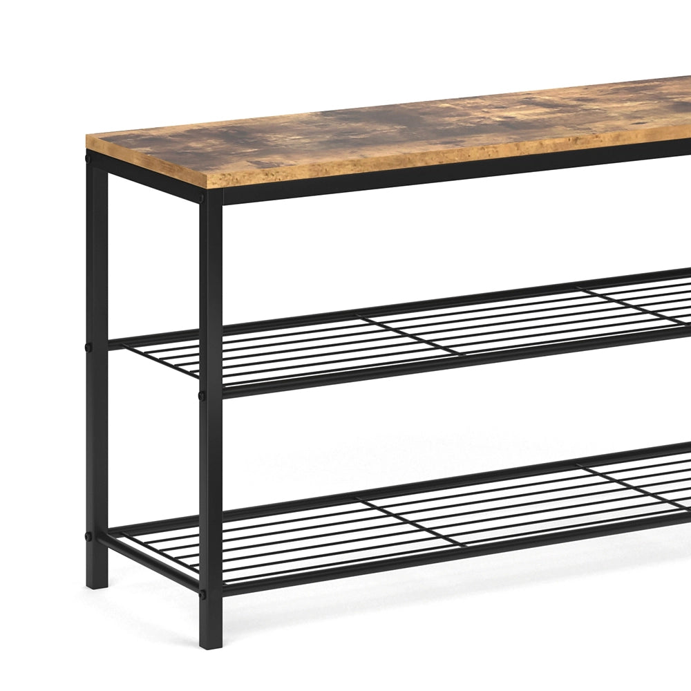 Vicco Panca scarpiera da ingresso Legno antico 100 x 51.5 cm