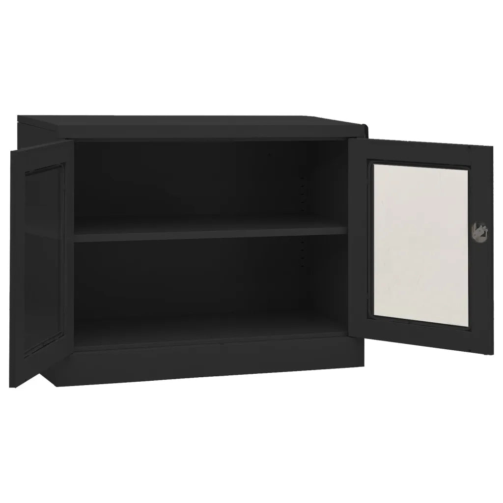 Armadio per Ufficio Antracite 90x40x70 cm in Acciaio