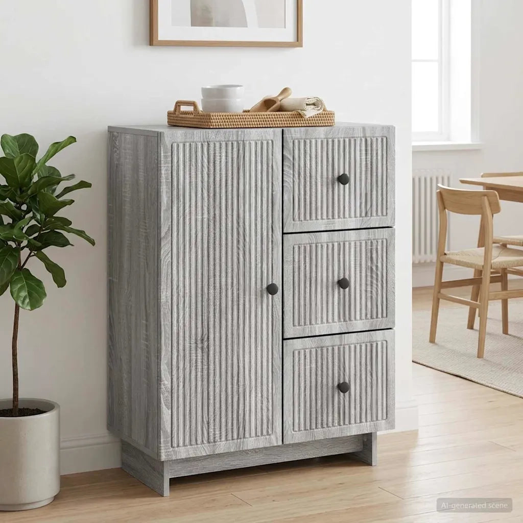 Credenza Grigio Sonoma 66 x 34,5 x 90 cm Legno ingegnerizzato 893941