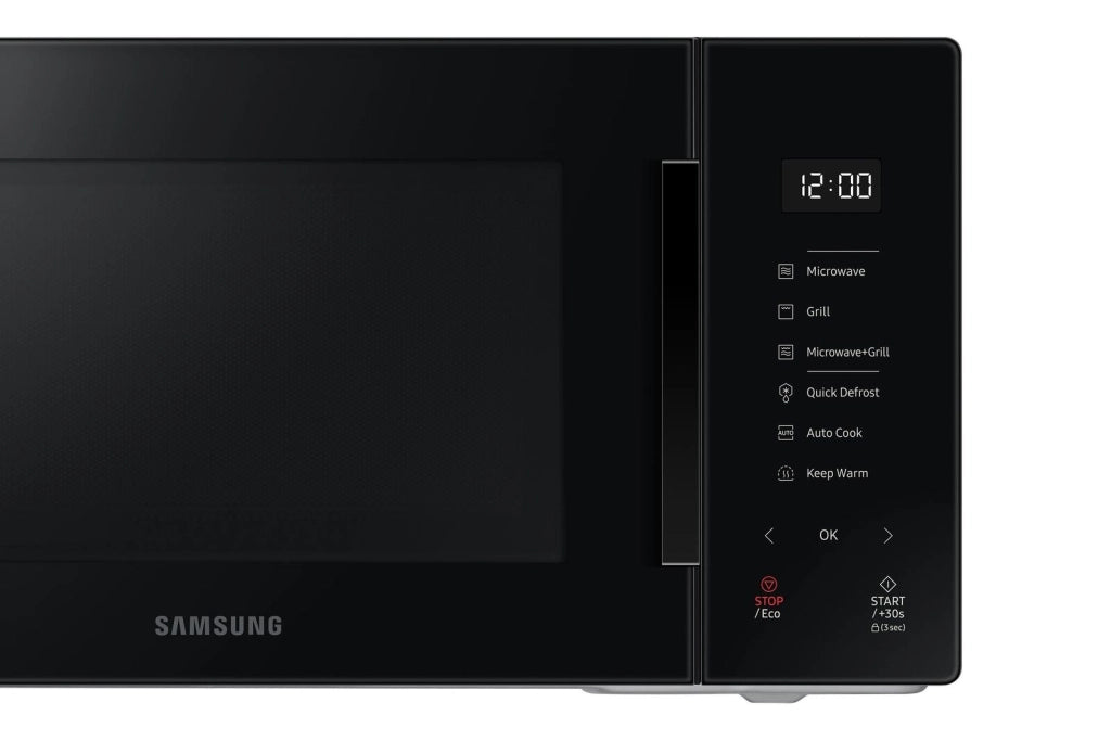 Samsung MG23T5018AK Forno Microonde 23 Litri 1100W Cottura Automatica e Home Dessert Glass Design Nero