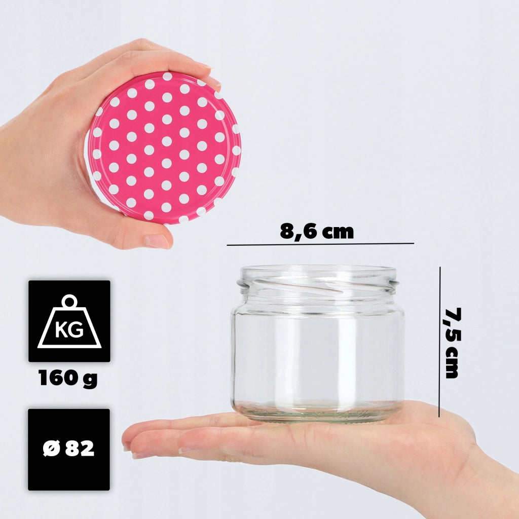 KADAX Sonka vasetti 330ml 50pz 82mm + coperchio "Piselli Rosa"