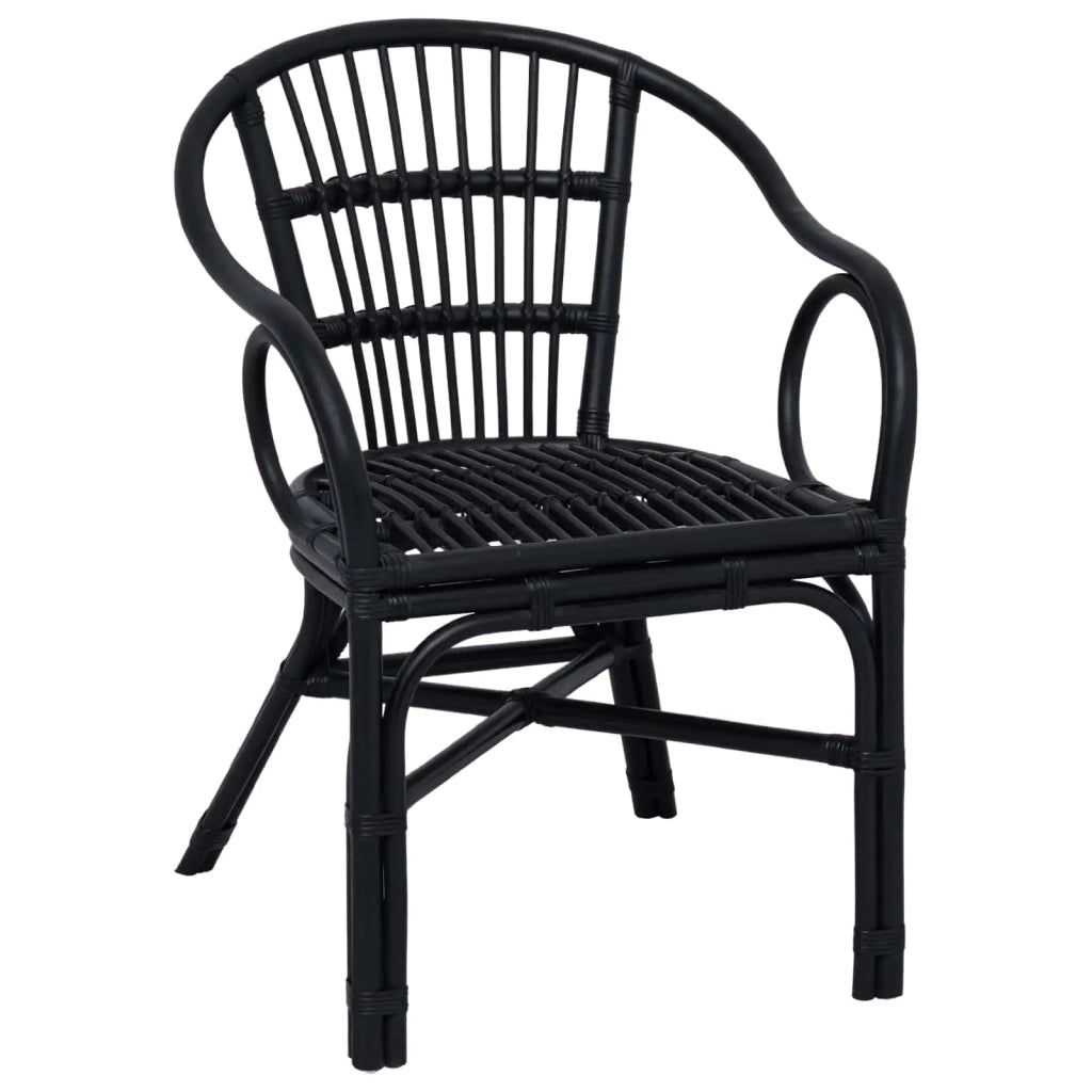 Sedia Impilabile Nero 58 x 60 x 81 cm Rattan