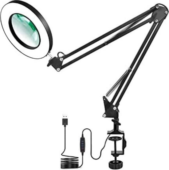 Lampa a led - Lampada a rotella - Lampada a stelo con illuminazione - Nero