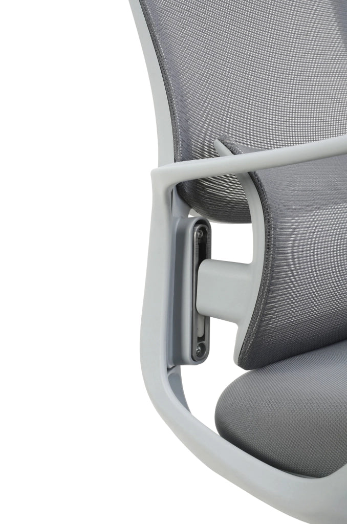 Sedia studio Hispanohogar altezza regolabile in tessuto gris
