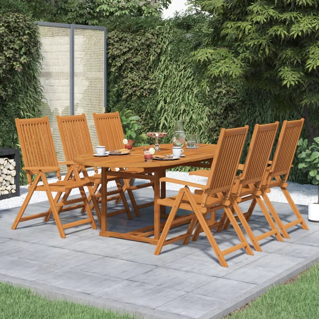 Set da Pranzo da Giardino 7 pz in Legno Massello di Acacia cod mxl 40912