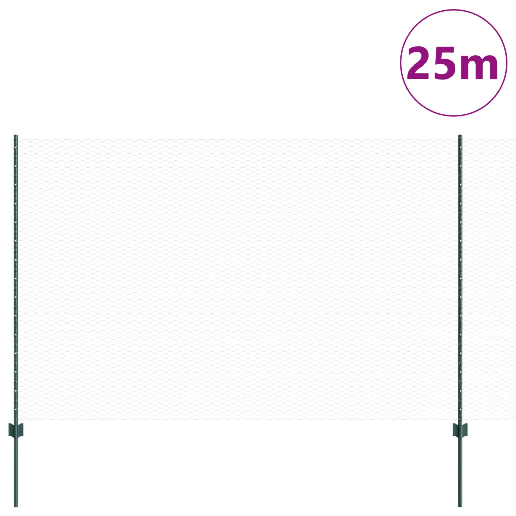 Set di Recinzioni Esagonali per Giardino Set di 2 Verde Metallo