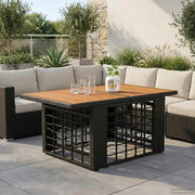 Tavolo da Giardino Nero e naturale 100 x 55 x 37 cm 42035141