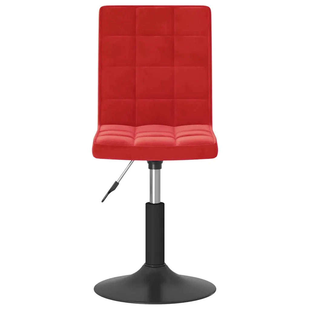 Sedie da Pranzo Girevoli 2 pz Rosso Vino in Velluto 335747
