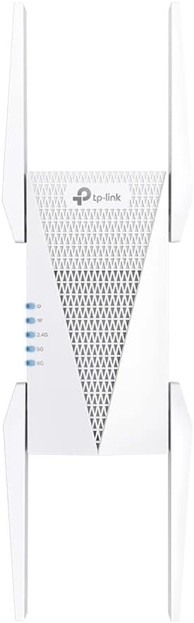 TP-Link RE815XE Ripetitore WiFi 6E AXE5400Mbps Tri-Band, 160MHz, Banda Dedicata a 6 GHz, Roaming Intelligente, EasyMesh, Amplificatore Mesh Extender, Ripetitore Per Casa, Access Point