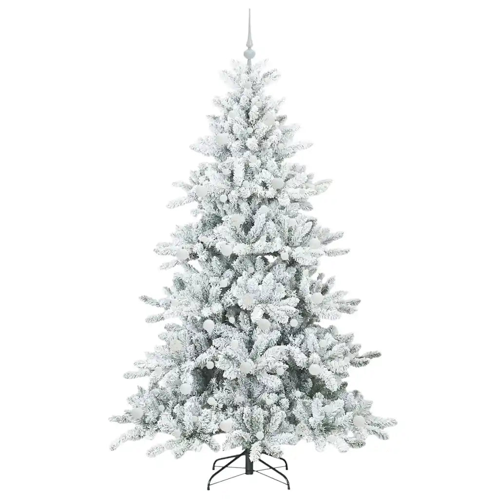 Albero di Natale Artificiale con Rami Pieghevoli Bianco 210 cm 3397734
