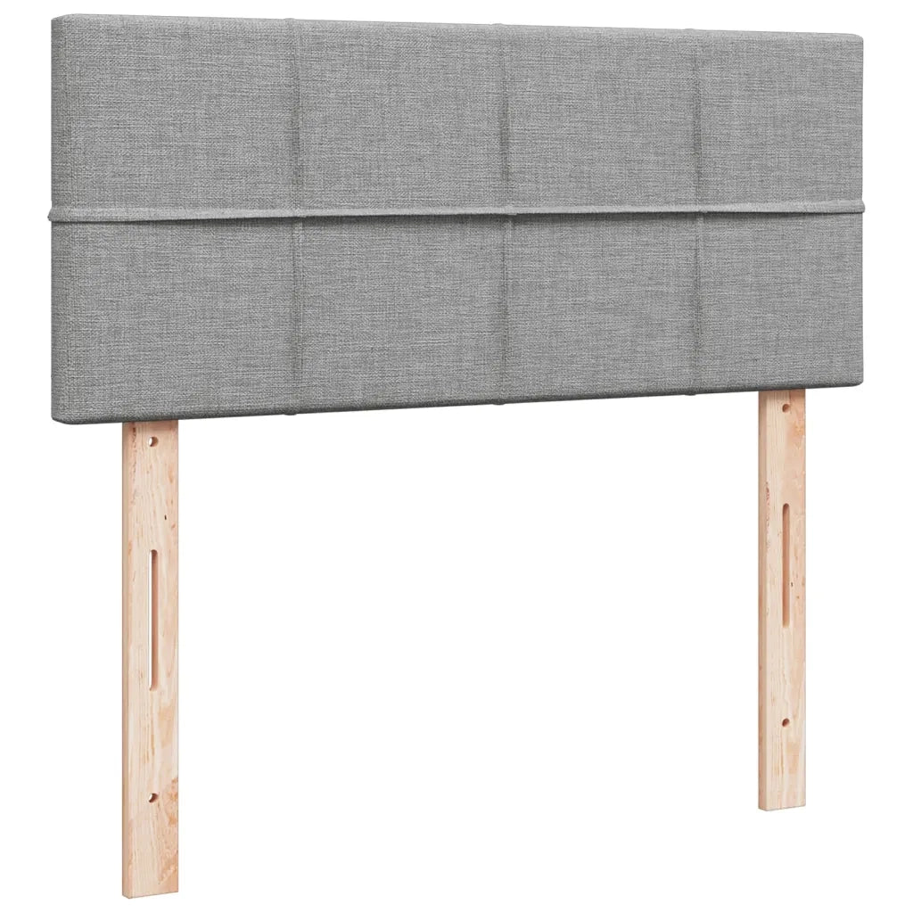 Giroletto a Molle con Materasso Grigio Chiaro 120x190cm Tessuto