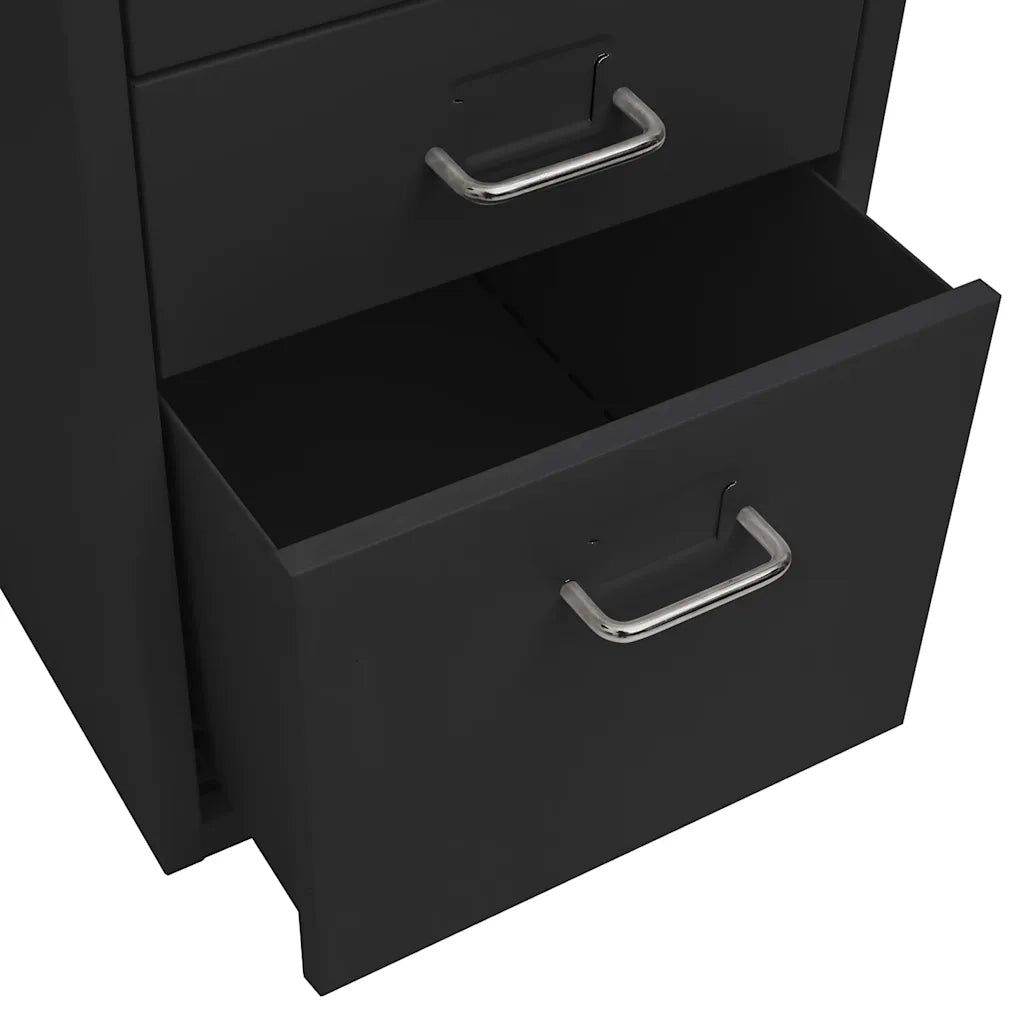 Schedario Mobile Nero 28x41x69 cm in Metallo CFW9335579