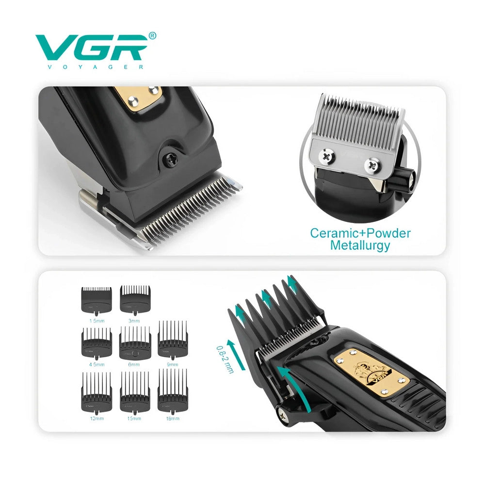 Trade Shop - Tagliacapelli Uomo A Zero Professionale Regolabarba Ricaricabile Batteria Vgr651 -
