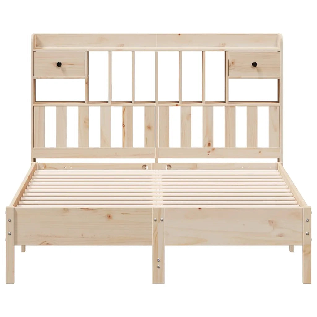Letto Libreria senza Materasso 135x190 cm in Legno di Pino 3322924