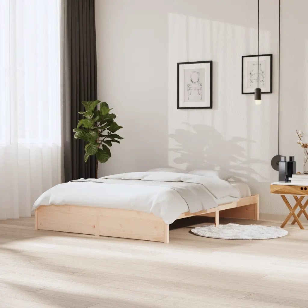 Giroletto senza Materasso-Struttura Letto in Legno Massello 160x200 cm 673591