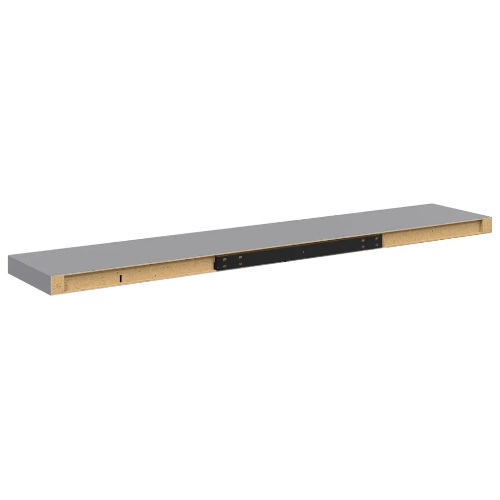 Scaffale a Parete Grigio 120x23,5x3,8 cm in MDF 323862
