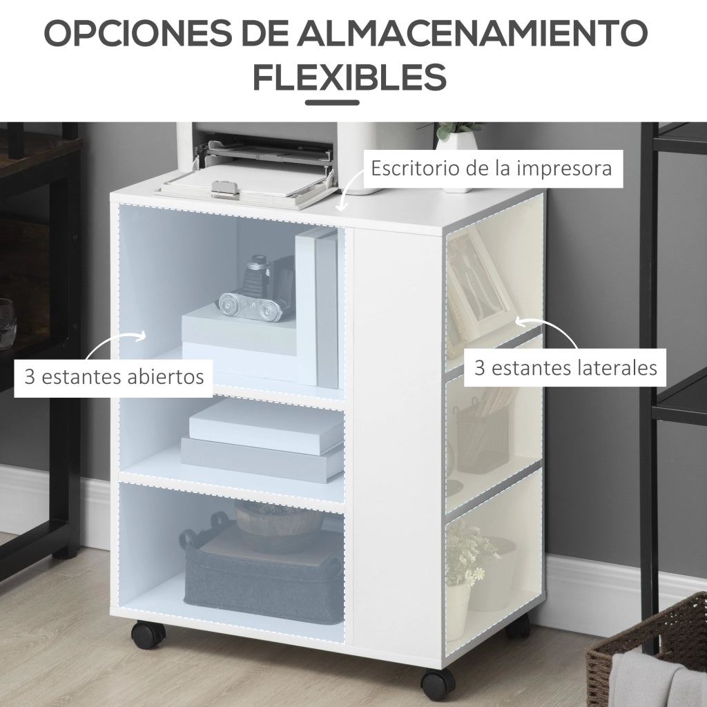 Armadio per Stampante ¨C zephmum ¨C Bianco 60x40x75,8 cm