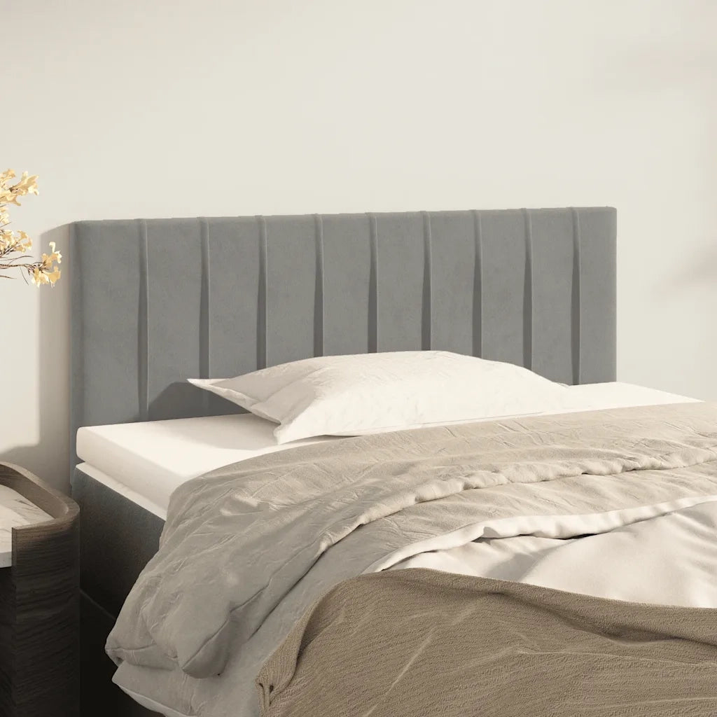 Testiera | Testata Grigio Chiaro 80x5x78/88 cm in Velluto