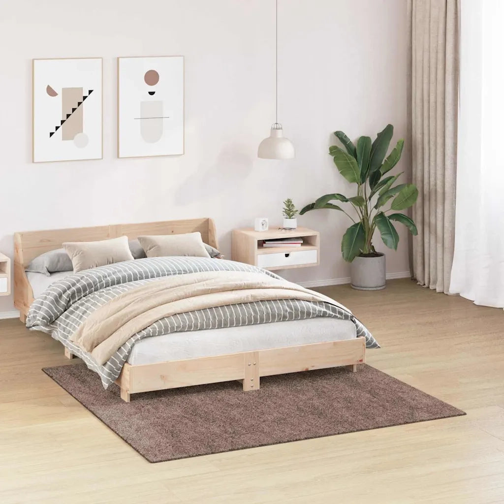 Tappeto Shaggy Antiscivolo Marrone 160 x 160 cm PP 4019794