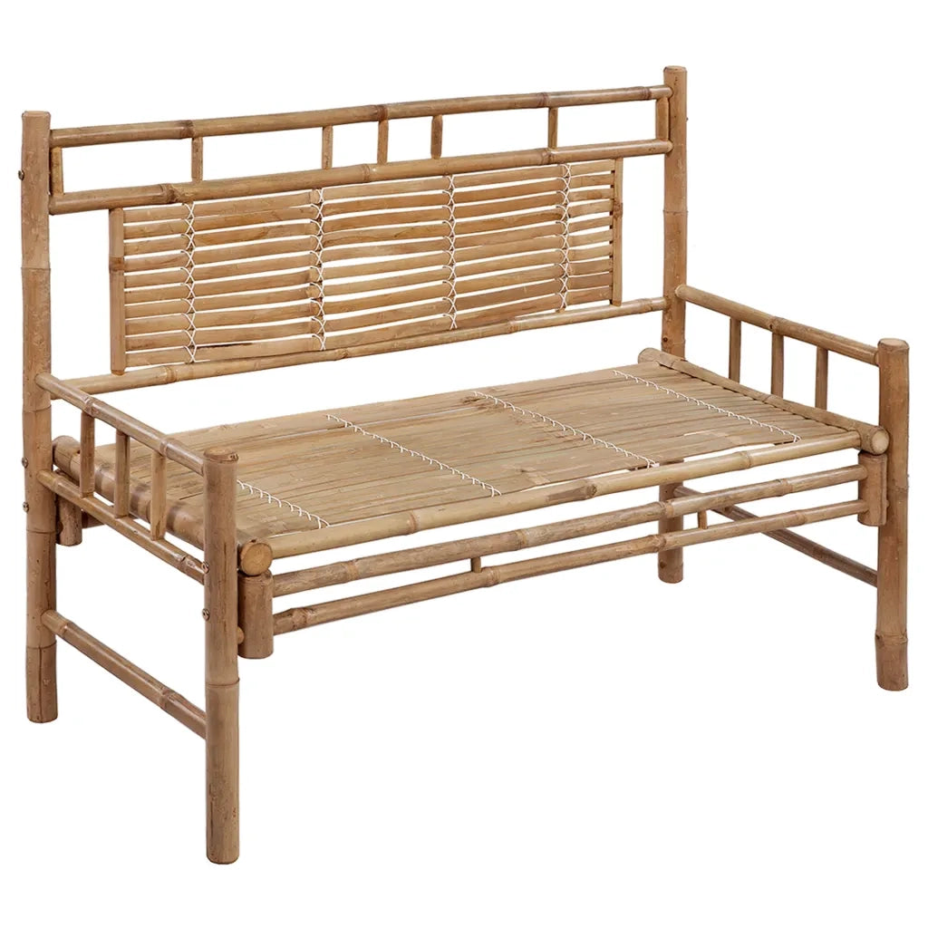 Panchina da Giardino con Cuscino 120 cm in BambÃ¹
