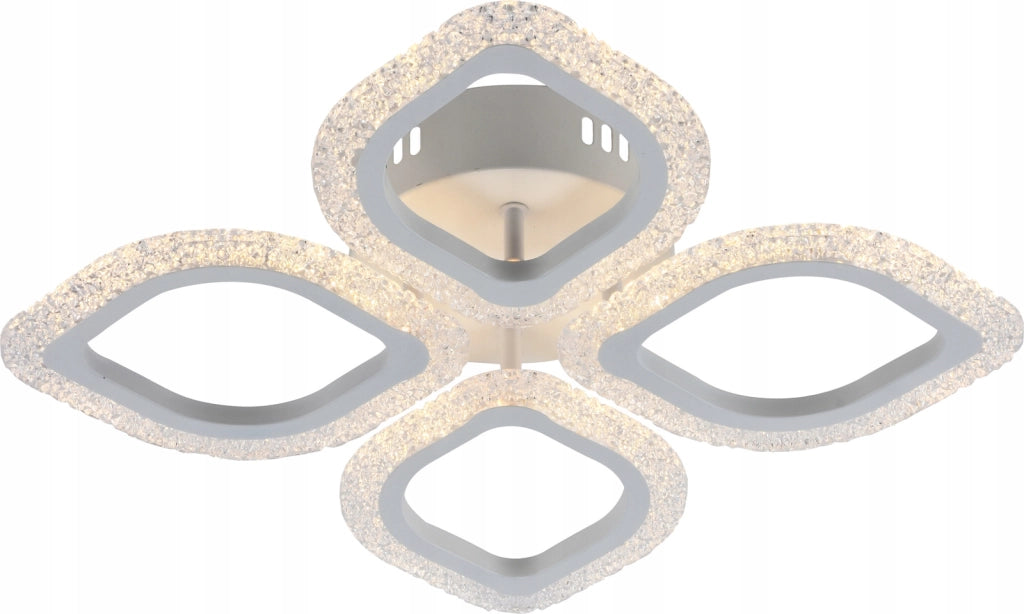 Plafoniera LED foglie bianca 4 luci dimmerabile Vargo