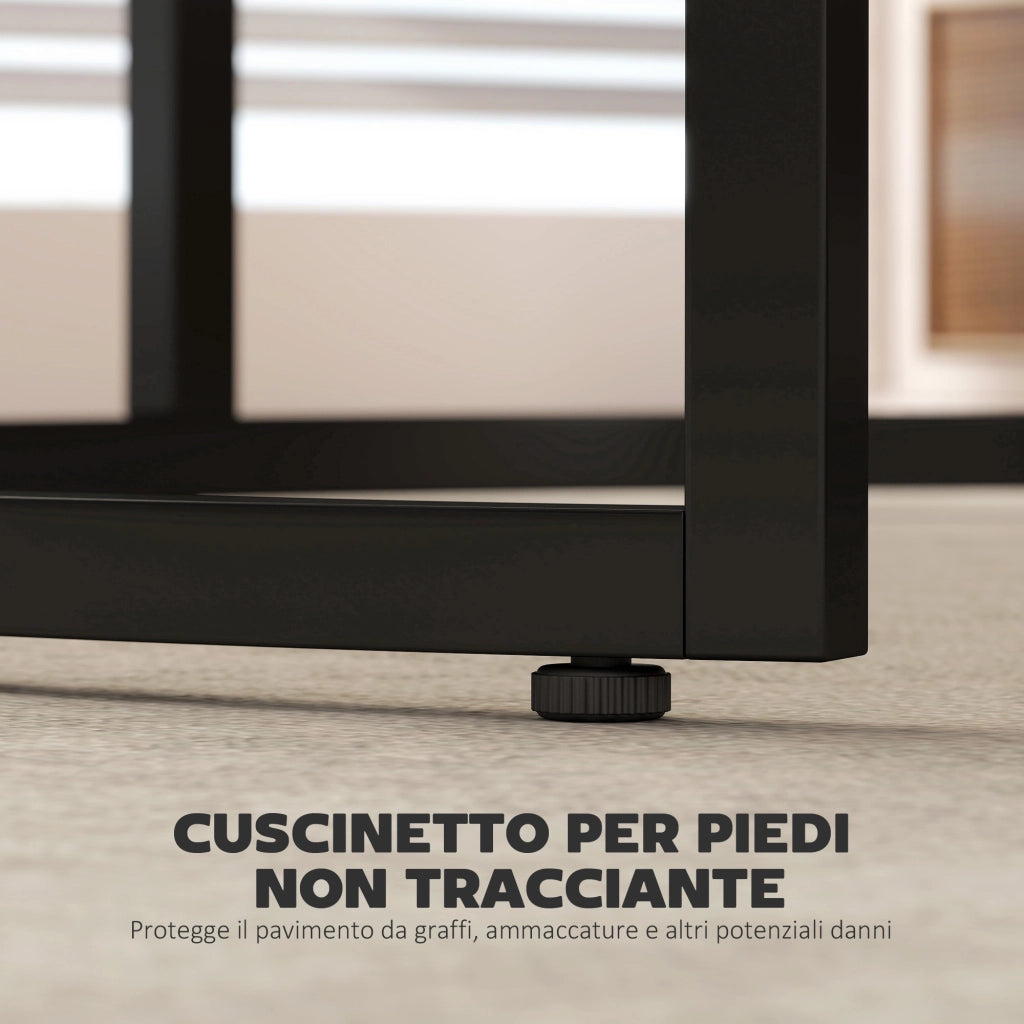 Set 2 Tavolini da Caff¨¨ Rotondi ¨C Xylo ¨C Effetto Marmo Grigio Legno Metallo