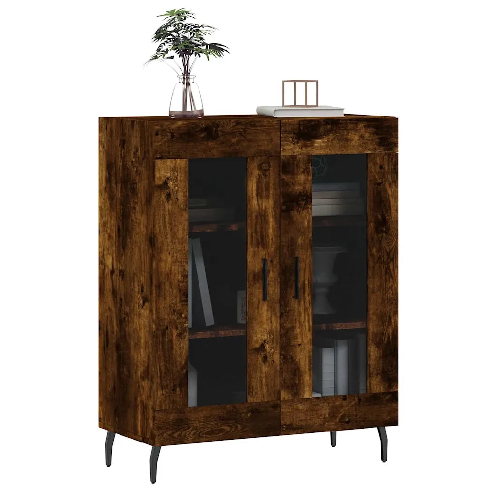 Credenza | Madia | Buffet da pranzo | Armadio da pranzo Rovere Fumo 69,5x34x90 cm in Legno Multistrato