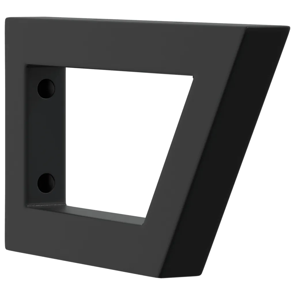 Reggimensole per Lavabo 2 pz Nere Trapezio in Acciaio 4007283