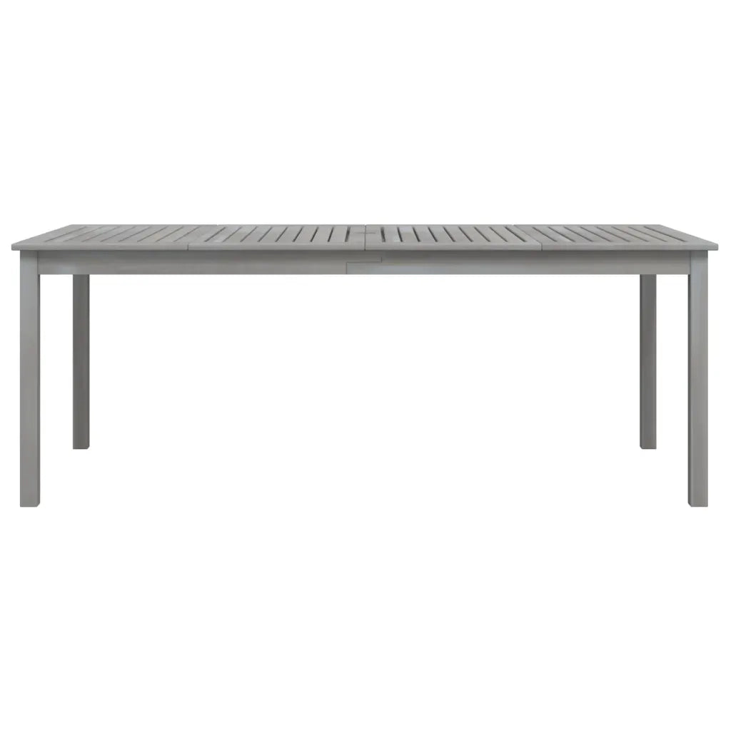 Tavolo da Giardino Grigio 200x100x75cm Legno Massello di Acacia