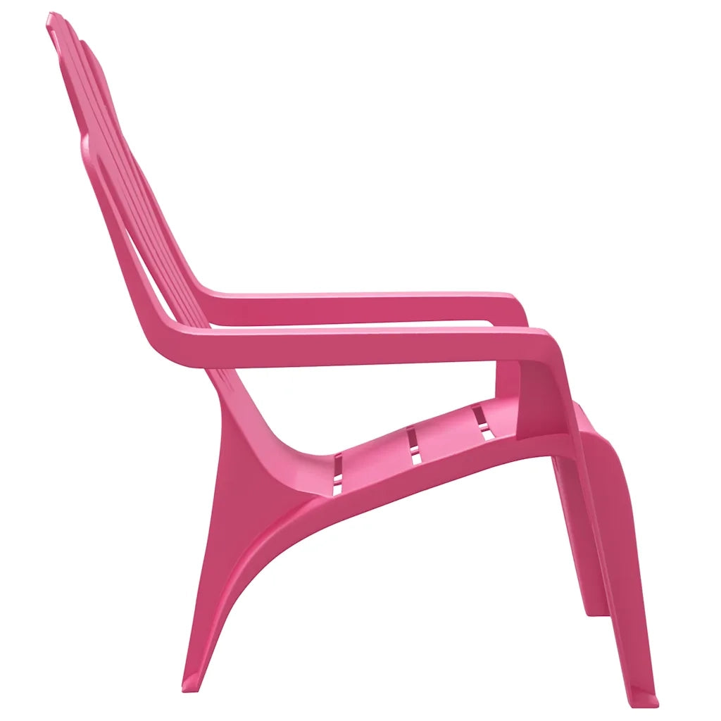 Sedie Giardino 2 pz | Sedie da Esterno Bambini Rosa 37x34x44cm PP Aspetto in Legno