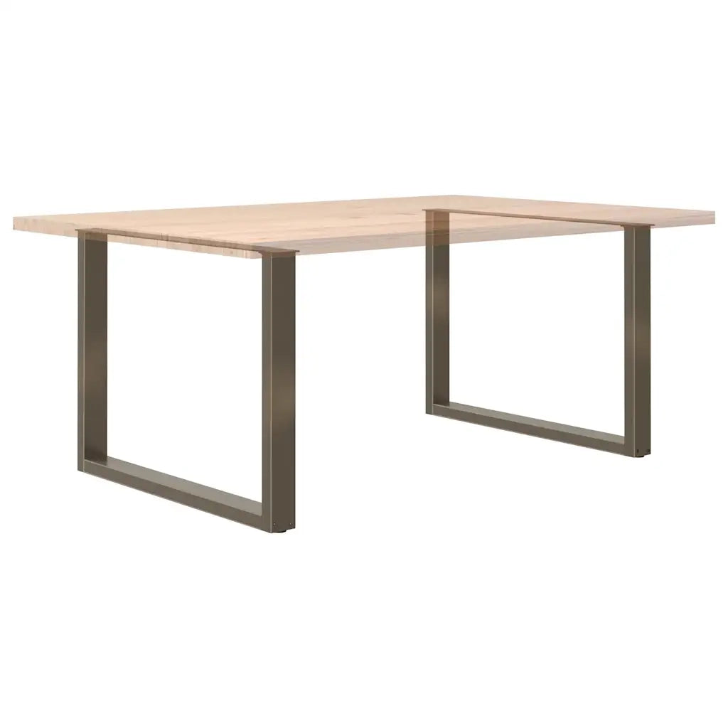 Gambe per tavolo da pranzo a forma di U 2 pz in acciaio naturale 100x(72-73) cm 4013199