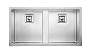 Lavello CALYPSO F3" 2 vasche ACCIAIO INOX incasso SLIM 94X51 prof. 19 015603.X2.01.2063