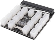 Pannello di alimentazione di rete per server - 17 porte - Adatto per mining - Nero - 6 Pin - Adattatore per DPS-800GB e oltre