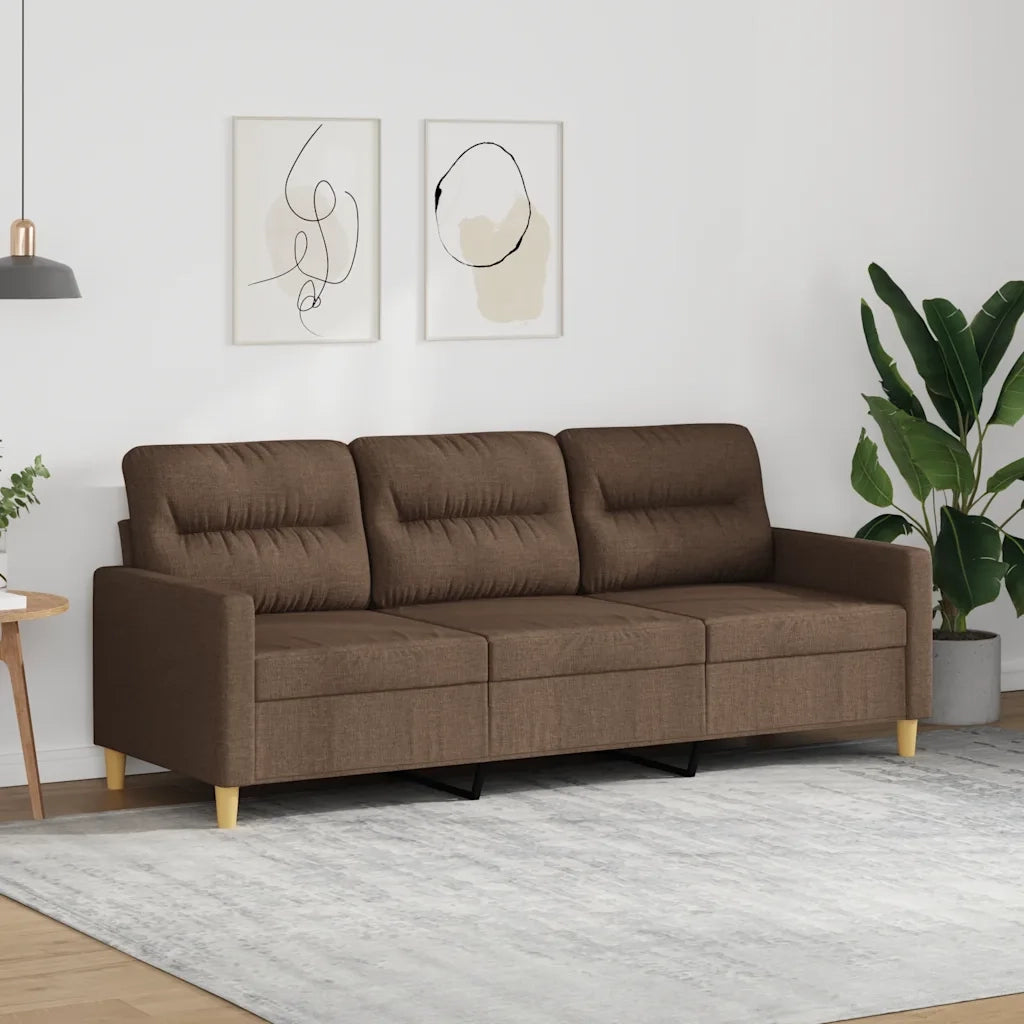 Divano a 3 Posti Marrone 180 cm in Tessutocod mxl 128689