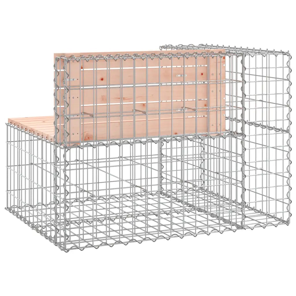 Panchina Giardino | Panca da Giardino Design Gabbione 92x71x65,5 cm Massello Douglas
