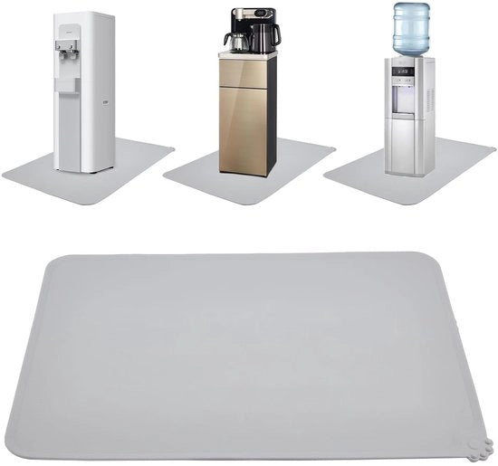 Mat di ufficio con rilascio acqua - 55 x 38 cm - Rilascio acqua integrato - Onderlegger per scrivania - Silicone - Bordo elevato - Prevenzione di perdite d'acqua - Onderlegger per scrivania