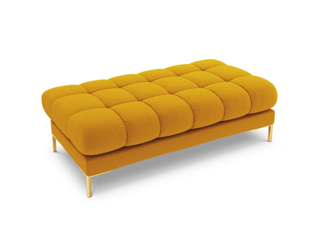 Cosmopolitan Design - Panca "Bali" 2 posti in tessuto strutturato giallo 