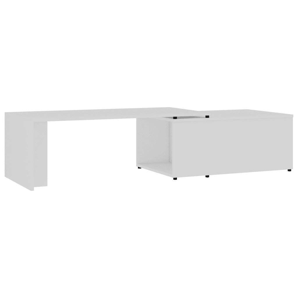 Tavolino da Salotto-Tavolino da soggiorno-Tavolo Bianco 150x50x35 cm in Legno Multistrato
