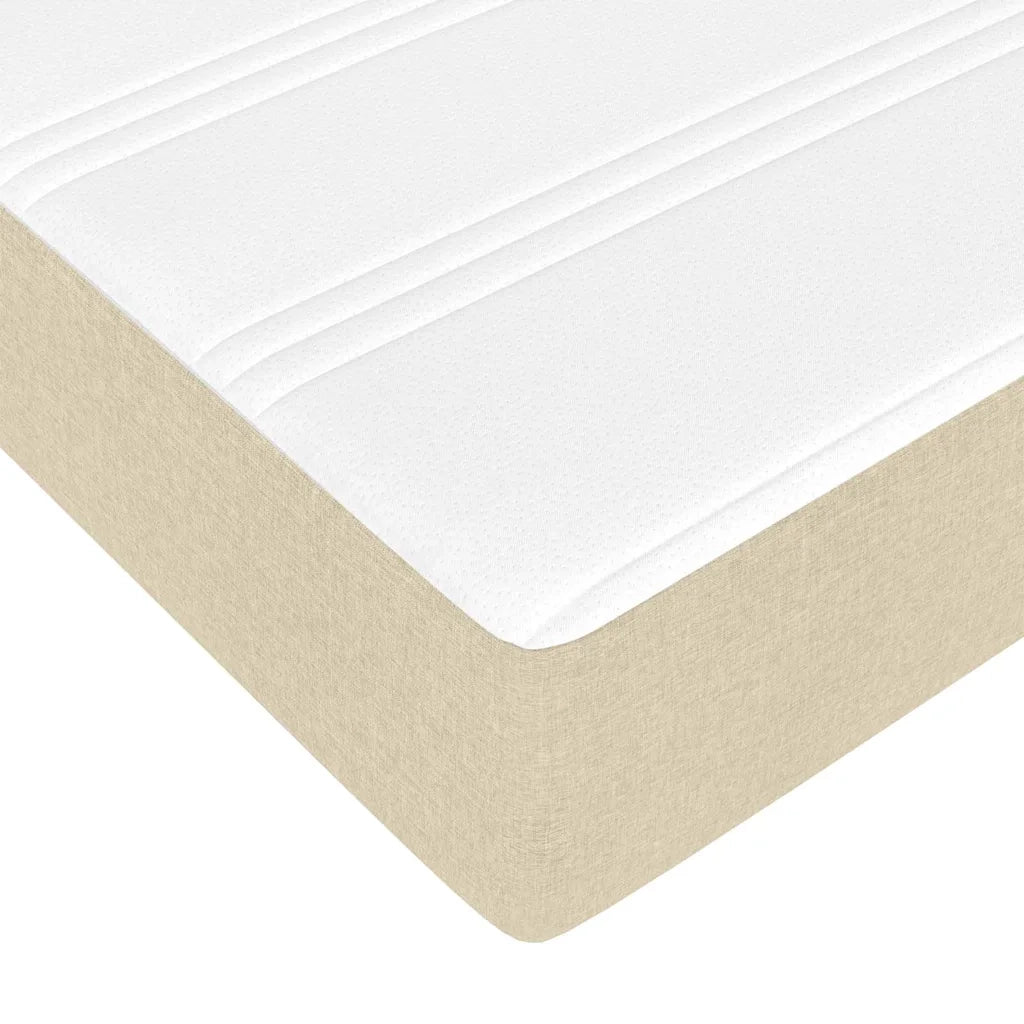Struttura del letto con materasso Crema 90 x 190 cm Tessuto 3399326