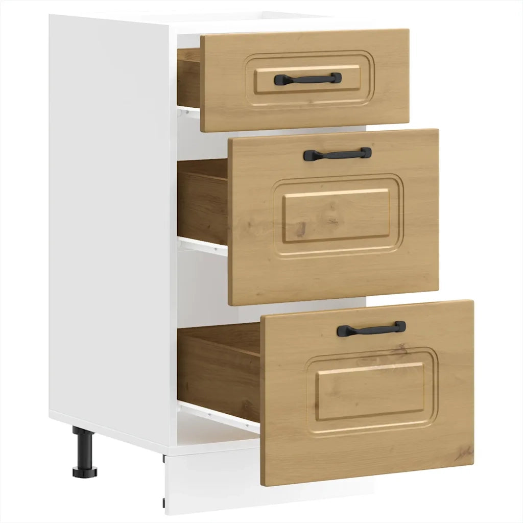 Base da Cucina Kalmar Rovere Artigianale in Legno Multistrato 854249