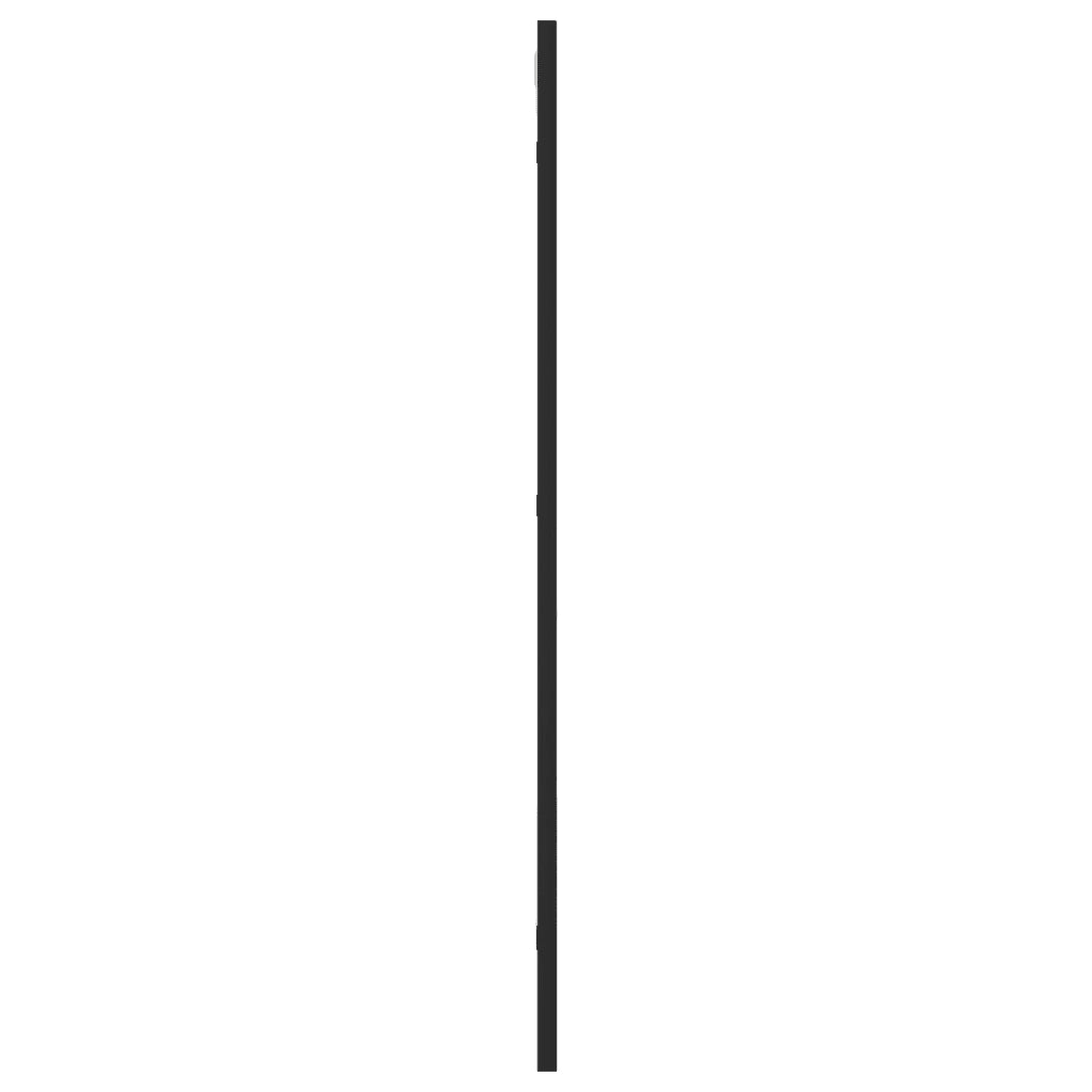 Specchio da Parete Nero 40x80 cm Rettangolare in Ferro 358644