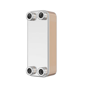 Scambiatore a piastre saldobrasate in acciaio inox, 20 piastre, max 115 kW