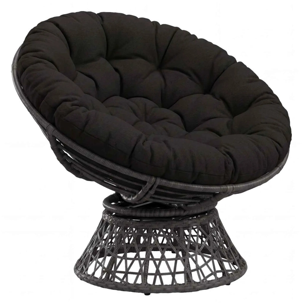 Cuscino per Sedia Papasan VIANEN 100% Poliestere Nero 953957