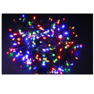 Minilucciole 200 led multi cavo scuro 8 mt