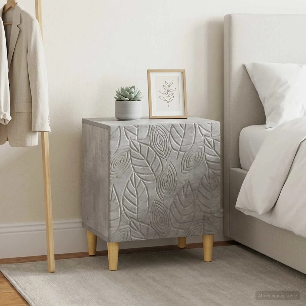 Comodino 2 pcs Grigio Cemento 43 x 34,5 x 50 cm 895032